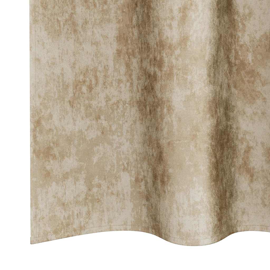 Curtain with Curtains 2 pcs Cream 140 x 140 cm Velvet